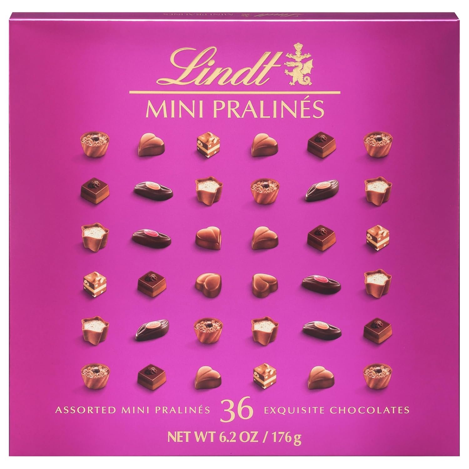 Lindt Mini Pralines, Assorted Chocolate Pralines with Premium Filling, Christmas Candy, 36 Count, 6.2 oz Box - Image 10